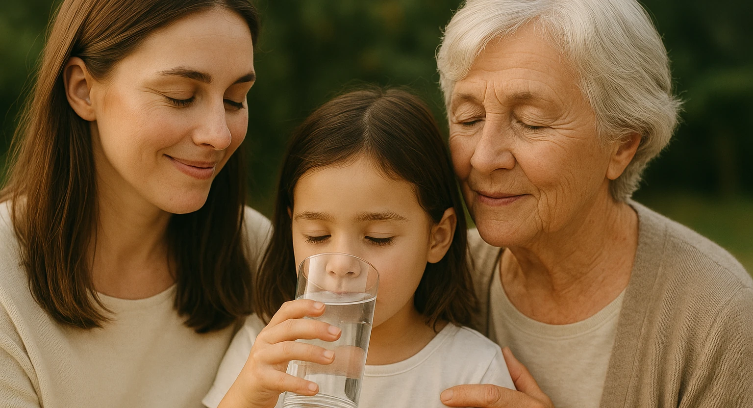 Glas helder Kangen water uit een waterionisator